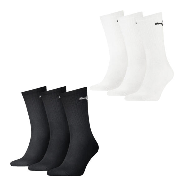 Puma Herren Damen Basic Unisex Crew Baumwolle Sport Socken - 6er 9er 12er Mulitipack