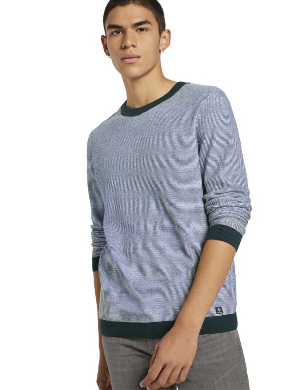 Tom Tailor Pullover Crewneck grün