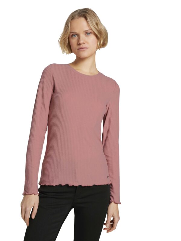 Tom Tailor Langarmshirt Ribbed rose