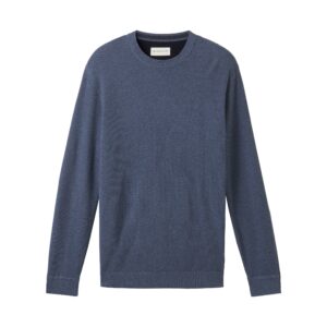 Tom Tailor Rundhalspullover Structured Knit blau