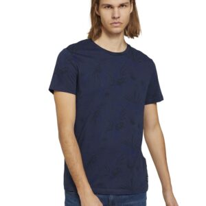 Tom Tailor Denim T-shirt alloverprinted blau